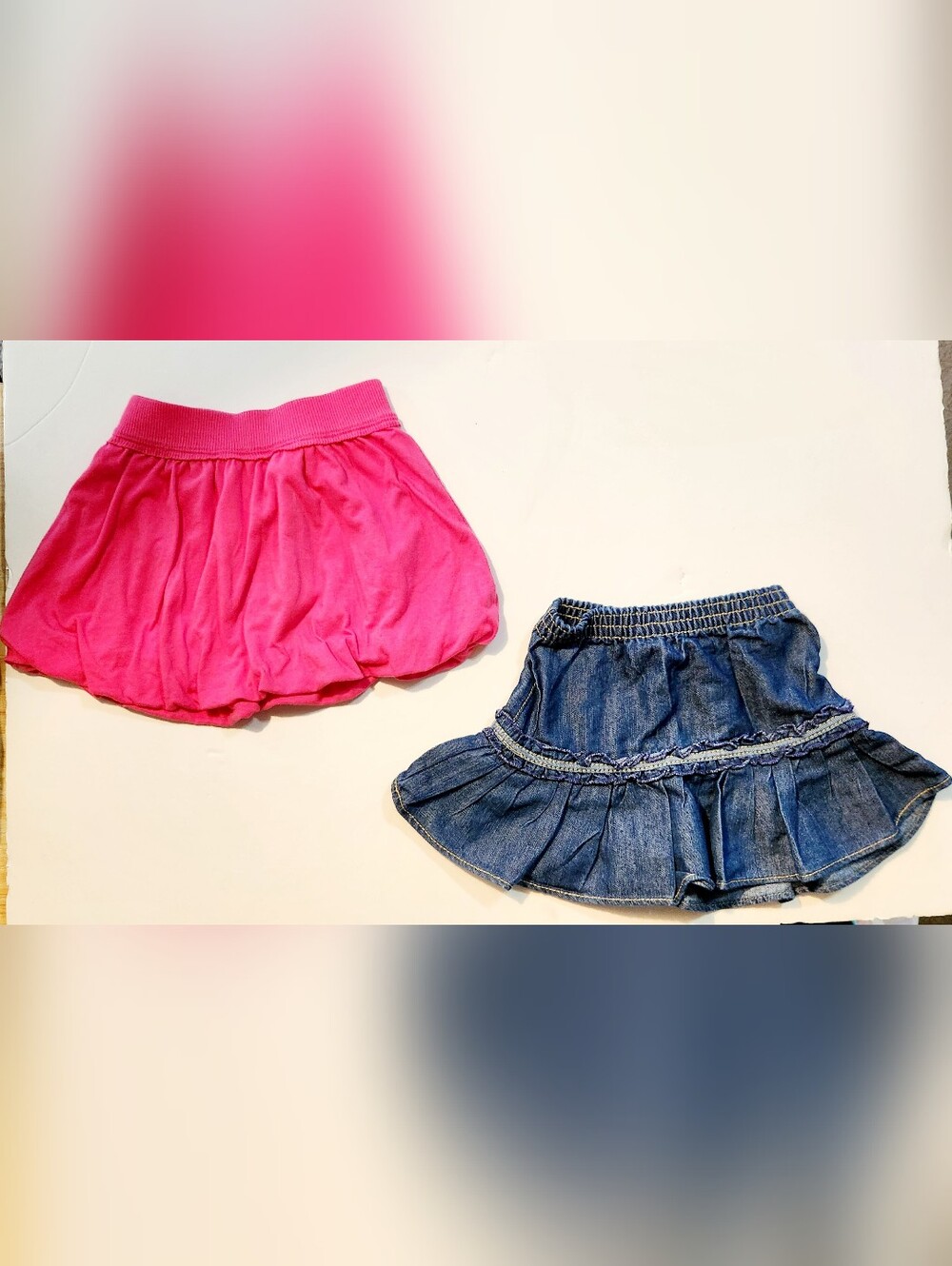 💜Circo Pink Bubble Skirt & Denim Skirt 2 Pc Bundle Size: 2T
